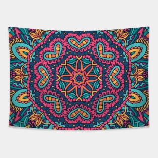 Colorful Oriental Rug Mandala Boho Pattern Tapestry