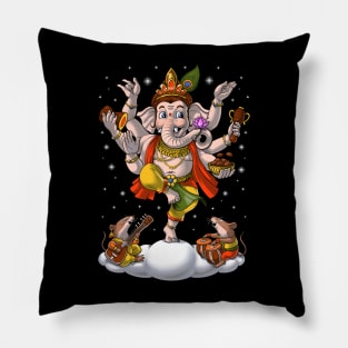 Hindu Elephant Deity Ganesha Pillow