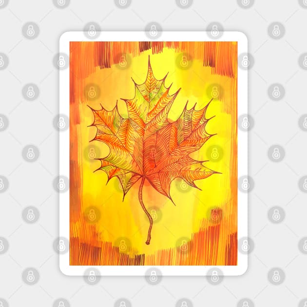 The leaf 002 Magnet by Maltez