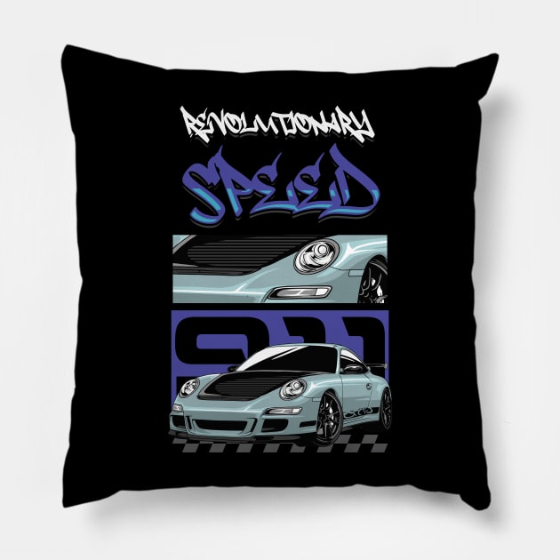 Porche 911 GT3 RS Car Pillow by milatees