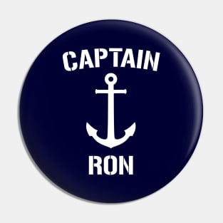 Nautical Captain Ron Personalized Boat Anchor Pin