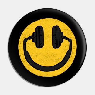 Headphones Smiling Face: Music Makes Me Happy Pin