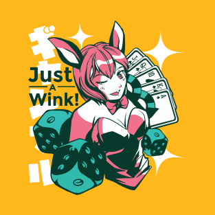 Winking Anime Girl T-Shirt