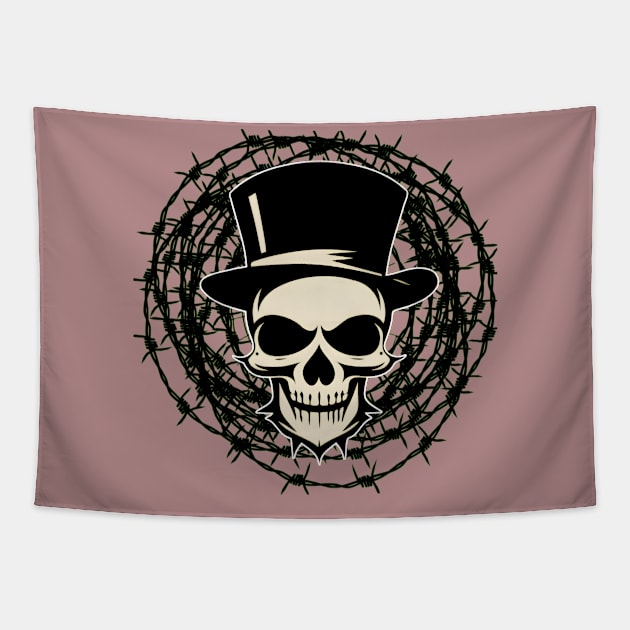 Mr. Skull Gothic Tapestry by Elite & Trendy Designs