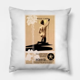 FISSO L'IDEA INCHIOSTRI Vintage Italian Advertisement for Ink by Marcelo Dudovich Pillow