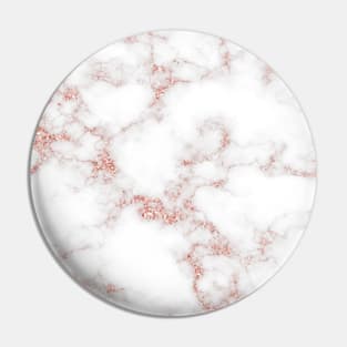 Rose Gold Glitter Marble Pin