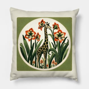 Retro Giraffe Pillow