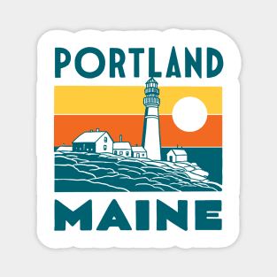 Portland Maine Lighthouse Vintage Magnet