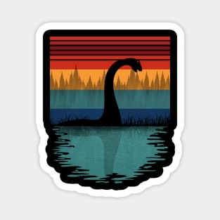 Loch Ness Monster Retro Magnet