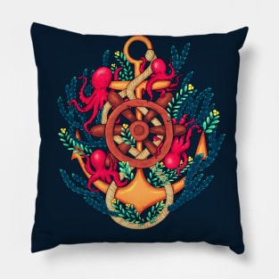 Anchor and octopuses Pillow