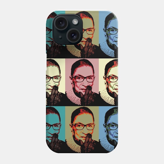 Notorious RBG in muted radness Phone Case by skittlemypony