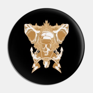 Captain Skull Illustration Pin