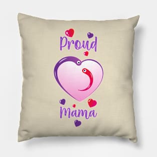 Proud mom heart illustration Pillow