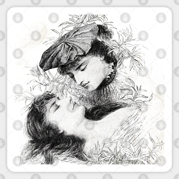 Two Young People In Love A Boy And A Girl Looking At Each Other Man And Woman Sticker Teepublic