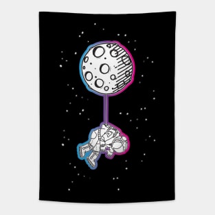 Astronaut Hanging by the Moon Tapestry