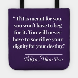 Edgar Allan Poe Quote Tote