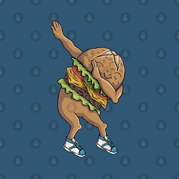 funny dabbing burger by gossiprag