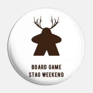 Board Game Stag Weekend Tabletop Gaming Inspired Graphic - Board Gaming Meeple Pin