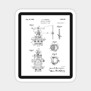 Surveying Patent - Surveyor Construction Builder Art - White Magnet