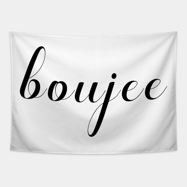 Boujee, Stylised Font in Black Tapestry by LittleMissy