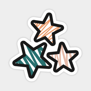 Set of zig zag stars Magnet