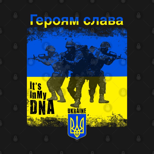 It's In My DNA Ukrainian Gifts Vyshyvanka Kozak Ukraine Soldiers Flag by aeroloversclothing