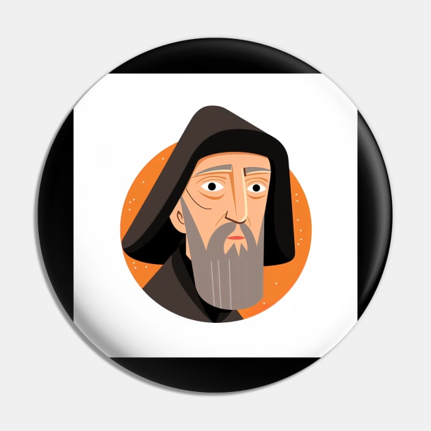 Geoffrey Chaucer Pin by ComicsFactory