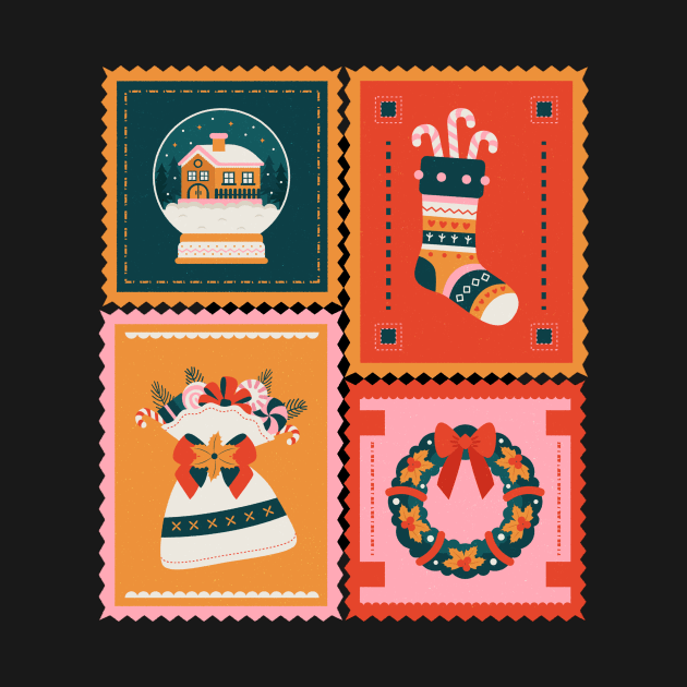 Christmas stamps 3 by SkyisBright