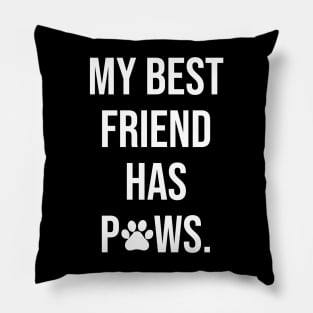 My best friend has paws Pillow