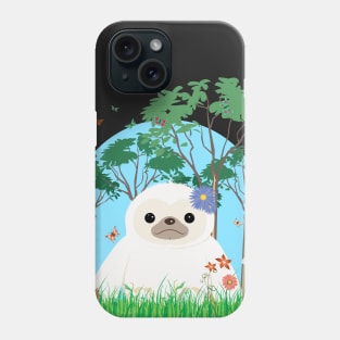 Super Cute White Sloth Phone Case