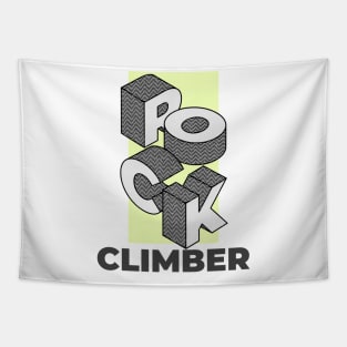 Rock Climber Neon Tapestry