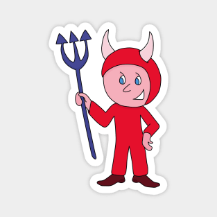 Cute Devil Halloween Costume Magnet