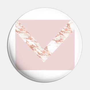 Queen pink - rose gold chevron Pin