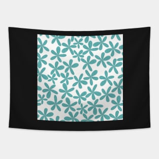 Turquoise Flower design Tapestry