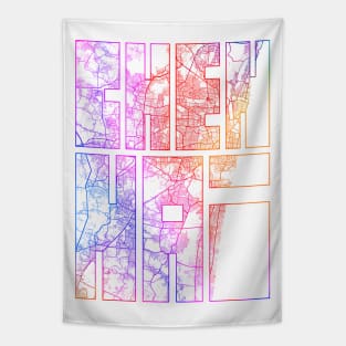 Chennai, Tamil Nadu, India City Map Typography - Colorful Tapestry