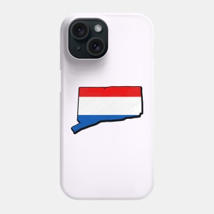 Red, White, and Blue Connecticut Outline Phone Case