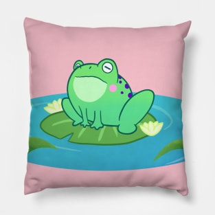 Grumpy Frog Pillow