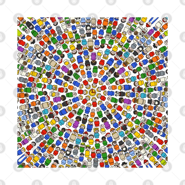 Little People Mandala by Slightly Unhinged