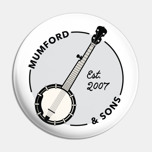 Mumford and Sons Banjo (Black) Pin by NoahStDesigns