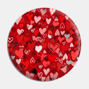 RED HEARTS Pin