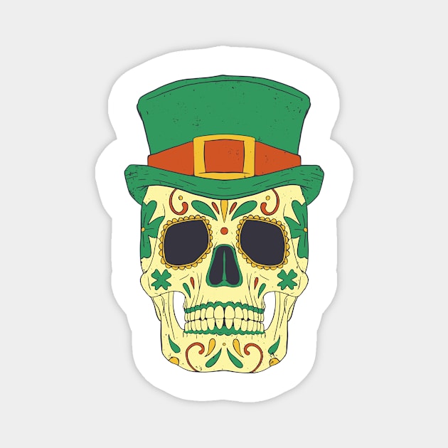 St patrick's skull Magnet by AntiAntiFlorian