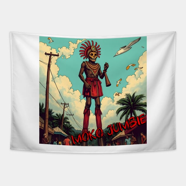 MOKO JUMBIE – FULL COLOUR – FETERS AND LIMERS – CARIBBEAN FOLKLORE EVENT DJ GEAR Tapestry by FETERS AND LIMERS