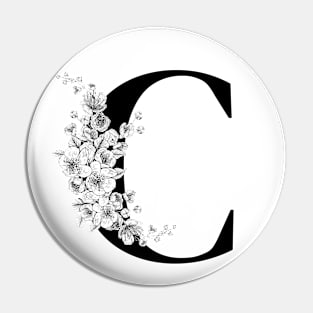 C alphabet Botanical cherry blossom sakura flowers Pin