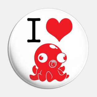 I <3 Octo-Kun Pin