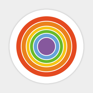 Rainbow bullseye Magnet