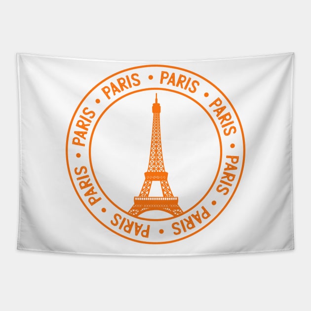 Paris Passport Stamp Tapestry by madeinchorley