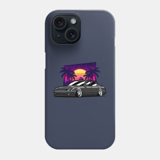 Black LS400 JDM Retro Sunset Phone Case