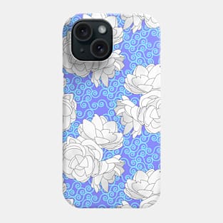 Sampaguita with Blue Swirls on Lavender Phone Case