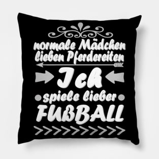 Fußball Frauen Mädchen Team Tor lustiger Spruch Pillow