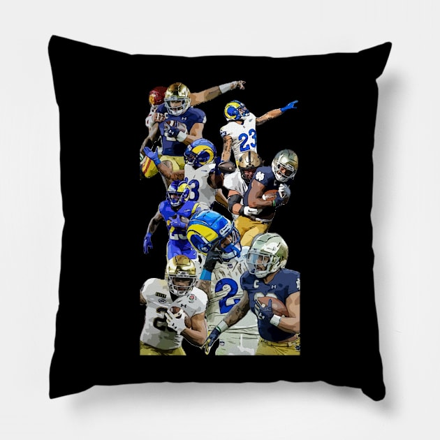 Kyren Williams Fanart Pillow by Playful Creatives